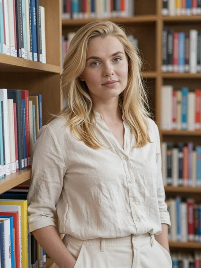 Kadri, 31, a confident Estonian woman near Tartu University library