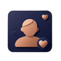 Create your dating profile icon - profile card with photo and preferences